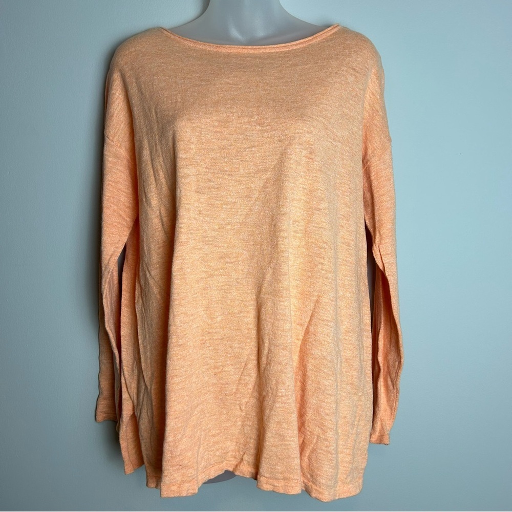J. Jill Soft Peach Long Sleeve Tee Size Small